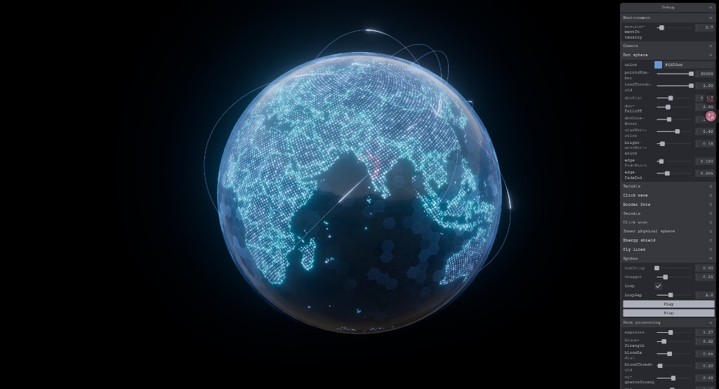WebGPU 粒子地球 WebGPU 粒子地球